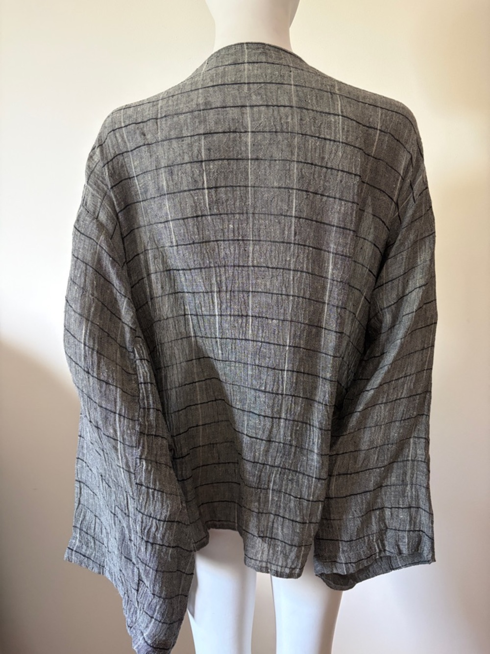 Chalet Et Ceci Gray and Black Checked Light Jacket Size 2X - Picture 4 of 9